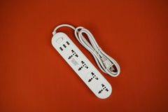 GADGET MAX GMSC02 2500W 10A MAX 4 PORTS AND 3USB 2M(US) (110-220V) (50-60Hz), (Power Socket)
