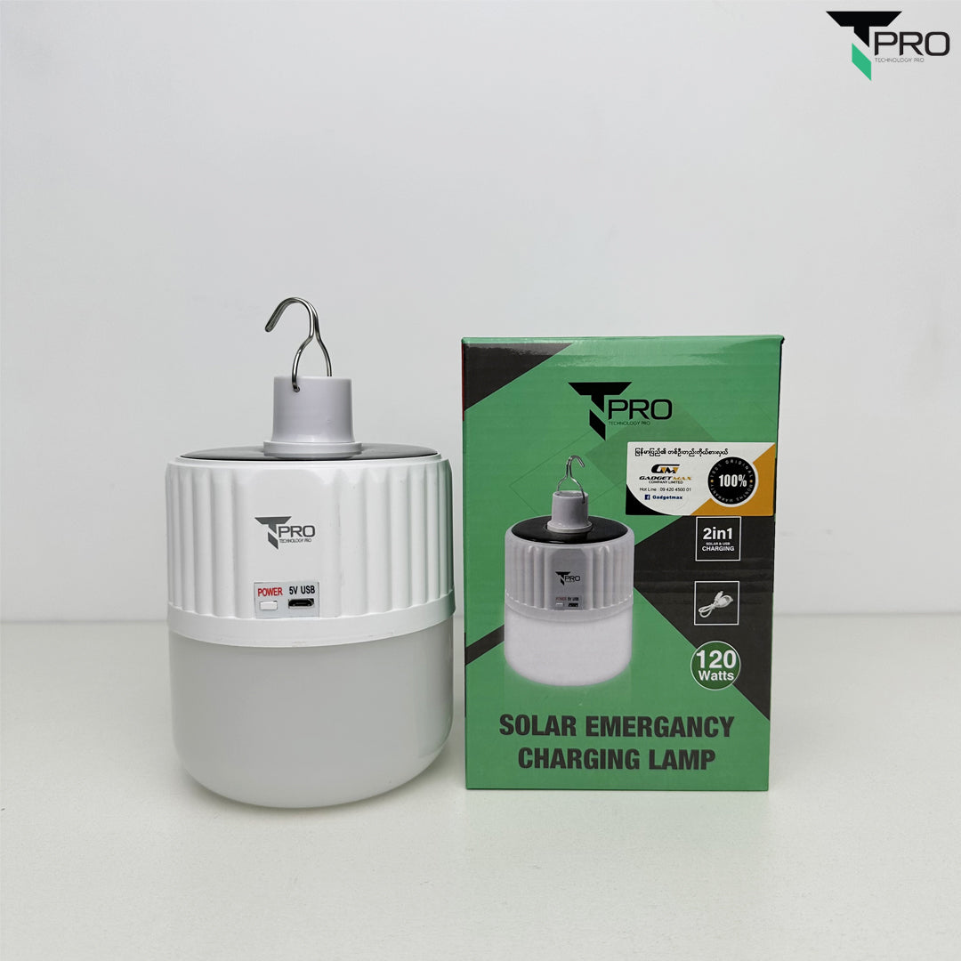 T-PRO-120W 2400MAH 2IN1 SOLAR & USB EMERGENCY CHARGING LAMP