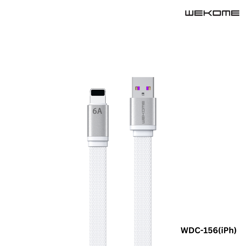 WK WDC-156 KINGKONG SERIES 2 6A SUPER FAST CHARGING DATA CABLE (1.5M)(6A), iPhone Cable  -White