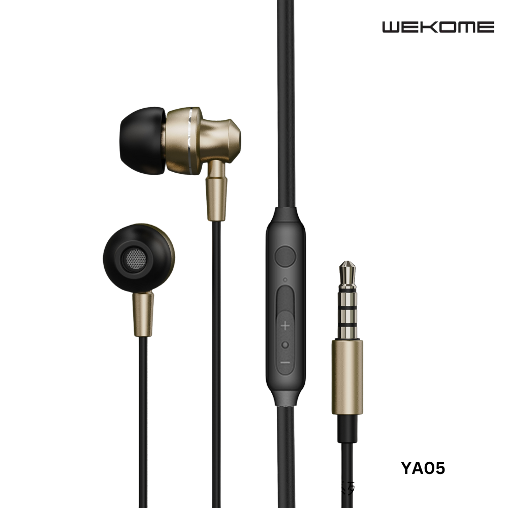 WK YA05 3.5MM SHQ SERIES HI-FI AUDIO WIRED EARPHONE (1.2M), HI-Fi Audio Earphone, Quality  Wired Earphone-Tarnish