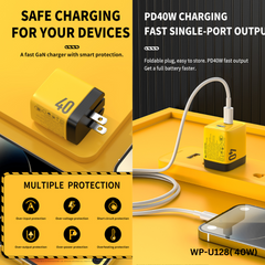 WK WP-U128 40W 2C GAN CHARGER (CN/US) (40W)