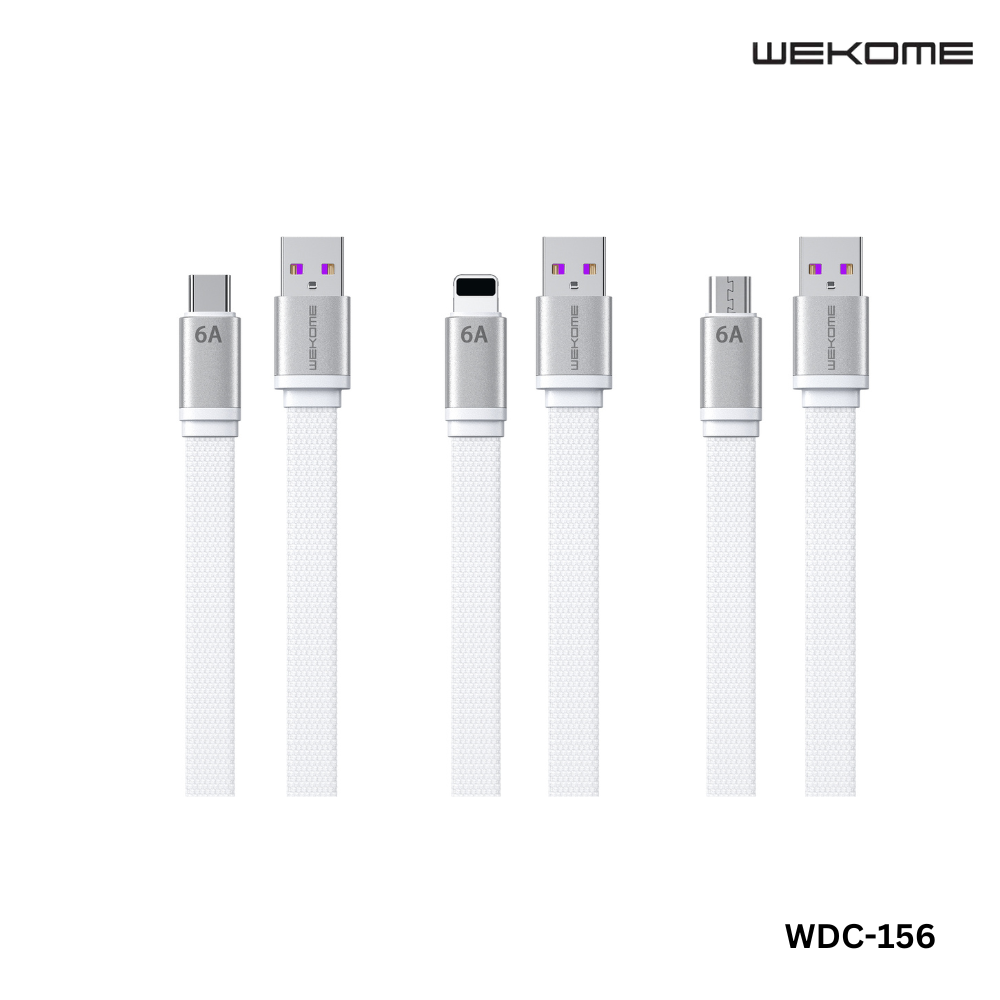 WK WDC-156 KINGKONG SERIES 2 6A SUPER FAST CHARGING DATA CABLE (1.5M)(6A), iPhone Cable  -White