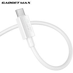 GADGET MAX - GX27 C-C TPE Series Type-C To Type-C Fast Charging Data Cable (60W) - White