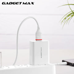 GADGET MAX - GC01 Single USB Port QC 3.0 Charger (18W) - White