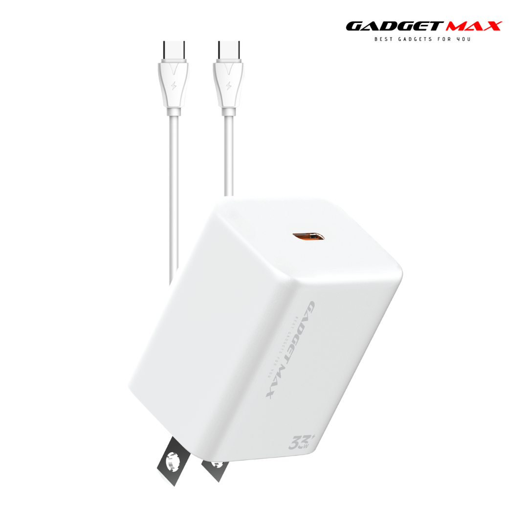 GADGET MAX - GC03 Super PD 33W Fast Charger Set - White
