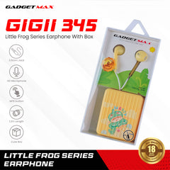 GADGET MAX - GIGII-345 3.5mm Little Frog Series Wired Earphone - Yellow