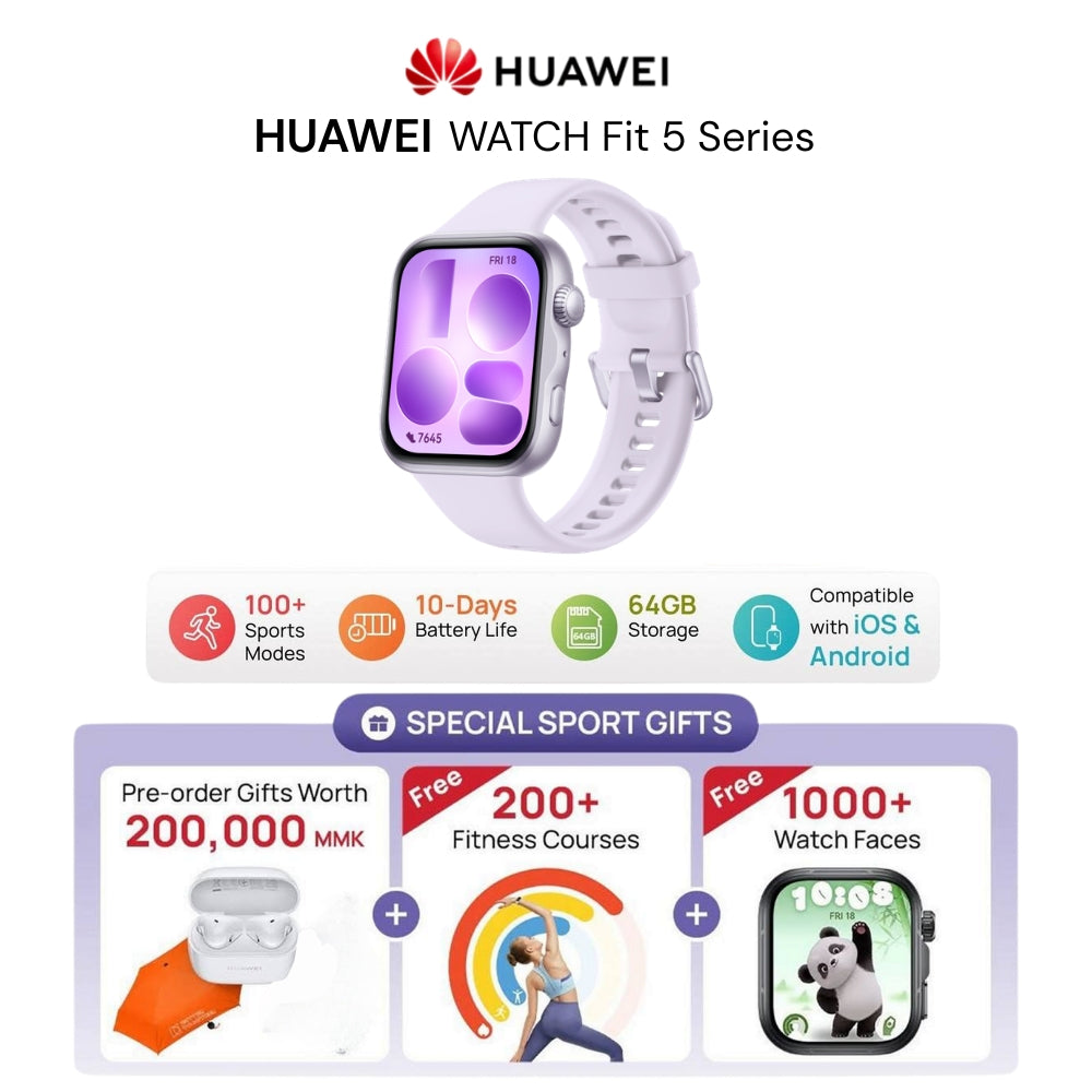 HUAWEI - Watch Fit 5 Smart Watch - Purple