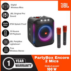 JBL PartyBox Encore 2 Portable Party Speaker With 2 Wireless Microphones