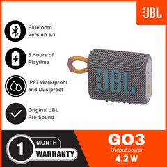 JBL Go3 Portable Waterproof Speaker