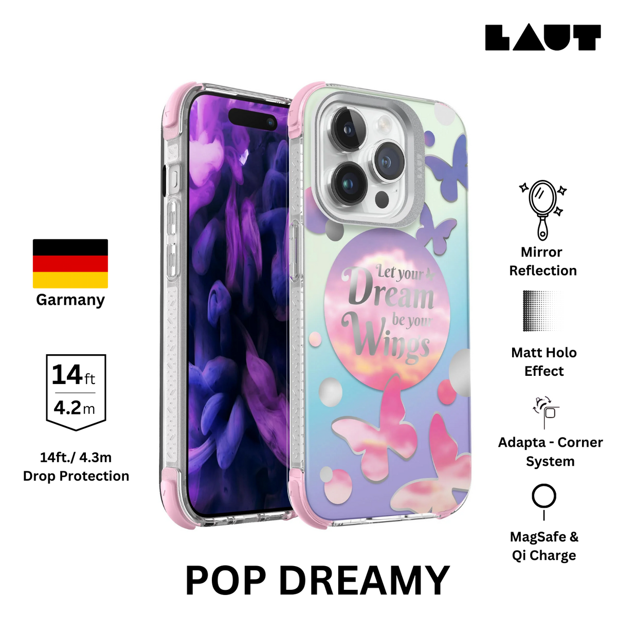 LAUT iPhone 15 Pro Max POP DREAMY Series Case