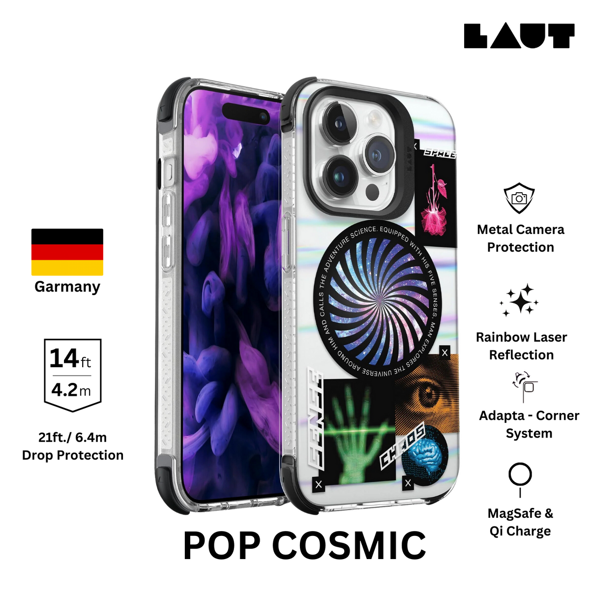 LAUT iPhone 15 Pro POP COSMIC Series Case