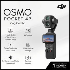 DJI - Osmo Pocket 4P ( Vlog Combo ) - Black