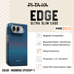 PITAKA - iPhone Duo Case (Edge Series) - Back Case Only - Moonrise