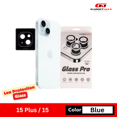 GADGET MAX Glass Pro Camera Lens Protection Glass for iPhone 15 / 15 Plus - Blue