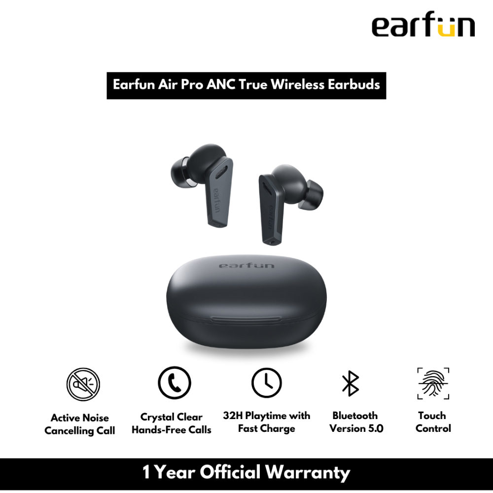 Earfun TW302/ 302B Air Pro Bluetooth V5.0 ANC True Wireless Earbuds