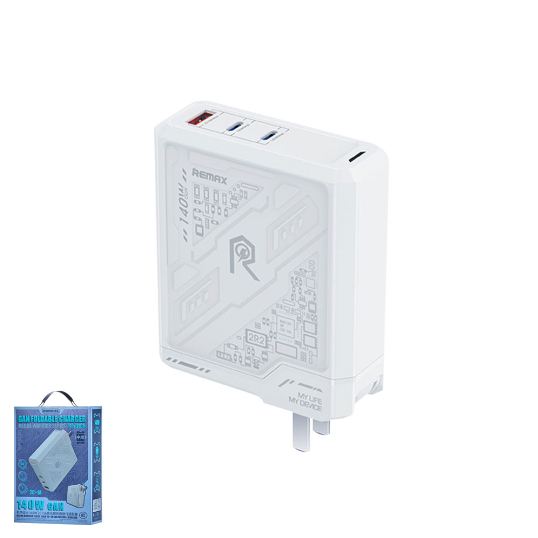 REMAX RP-U106 MECHA WARRIOR 140W GAN ADAPTER (140W) (2C+1A)