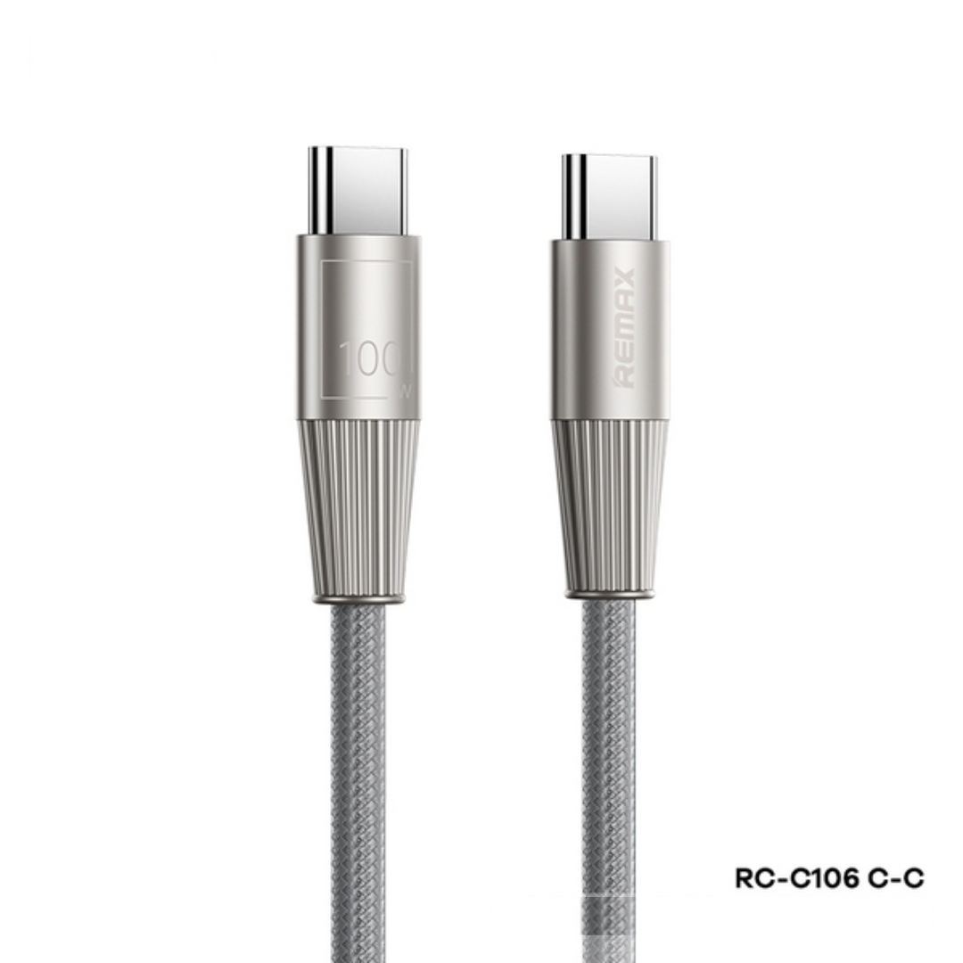 REMAX RC-C106 C-C Infinity Series 100W ZINC Alloy Braided Fast Charging Data Cable (Copy)