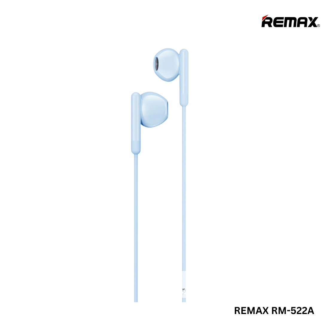 REMAX RM-522A Type-C Wired Earphones for Music & Call(Blue)