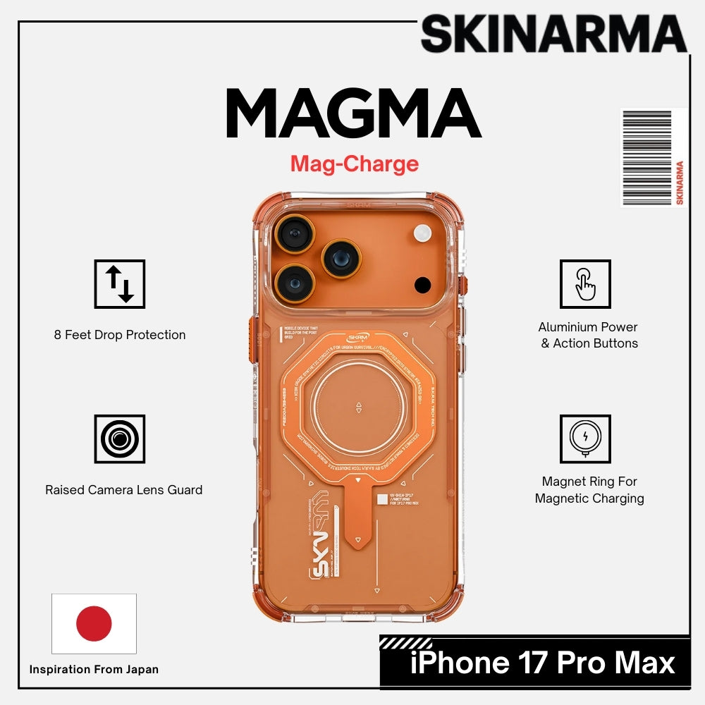 Skinarma - Magma Mag-Charge Case For iPhone 17 Pro Max - Orange