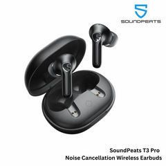 SOUNDPEATS - T3 Pro Call Noise Cancellation Bluetooth Wireless Earbuds - Black
