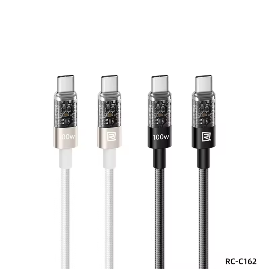 REMAX RC-C162 C-C Walking Series 100W All-Compatible Dual-Color Braided Fast Charging Cable(1.2M)