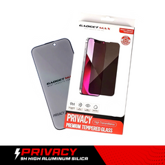 iPhone 16/15/14/13/13 Pro (6.1") GADGET MAX - Privacy Premium 2.5D Skill Full Cover Tempered Glass