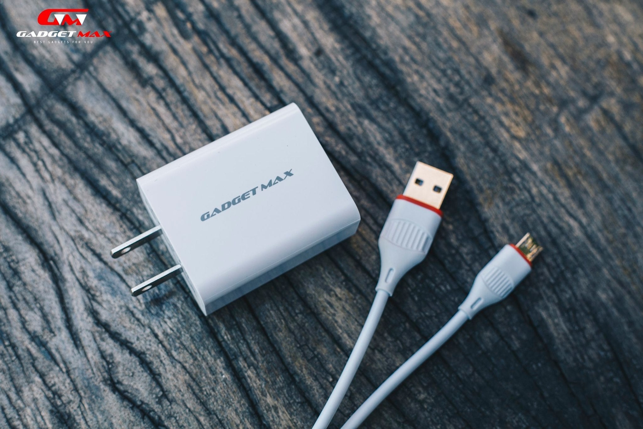 GADGET MAX - GM2020 Micro Cable Quick Charger Set (3A) - White