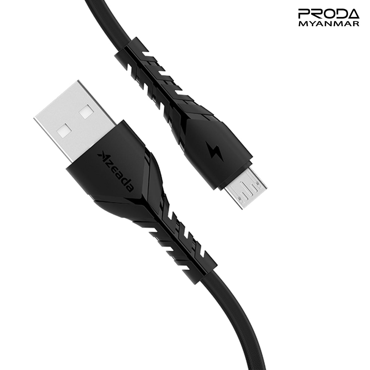 PRODA PD-B47I WING SERIES DATA CABLE (1000MM) (3A) - Black