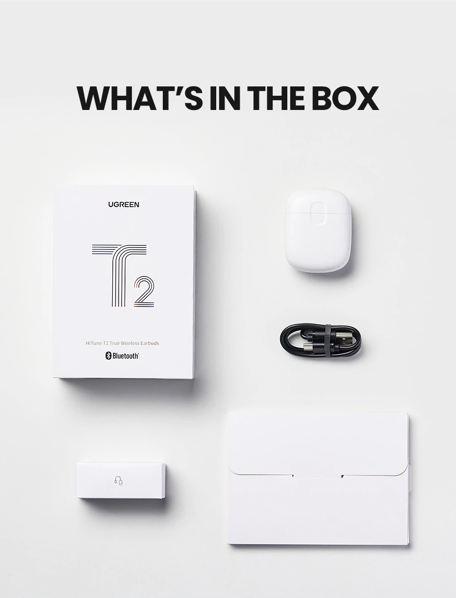 UGREEN WS105 HITUNE T2 TRUE WIRELESS EARBUDS - White