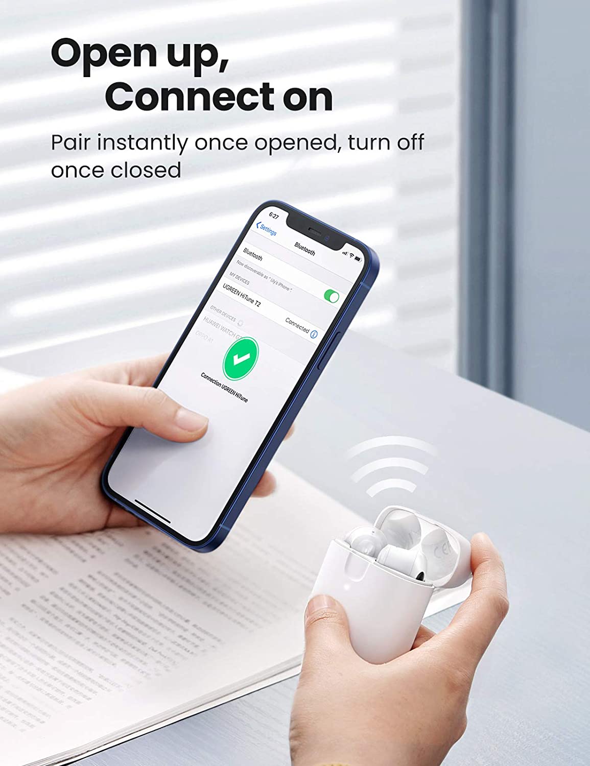 UGREEN WS105 HITUNE T2 TRUE WIRELESS EARBUDS - White