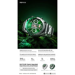 REMAX - Watch 26 Green Ghost Alloy Smart Watch - Green