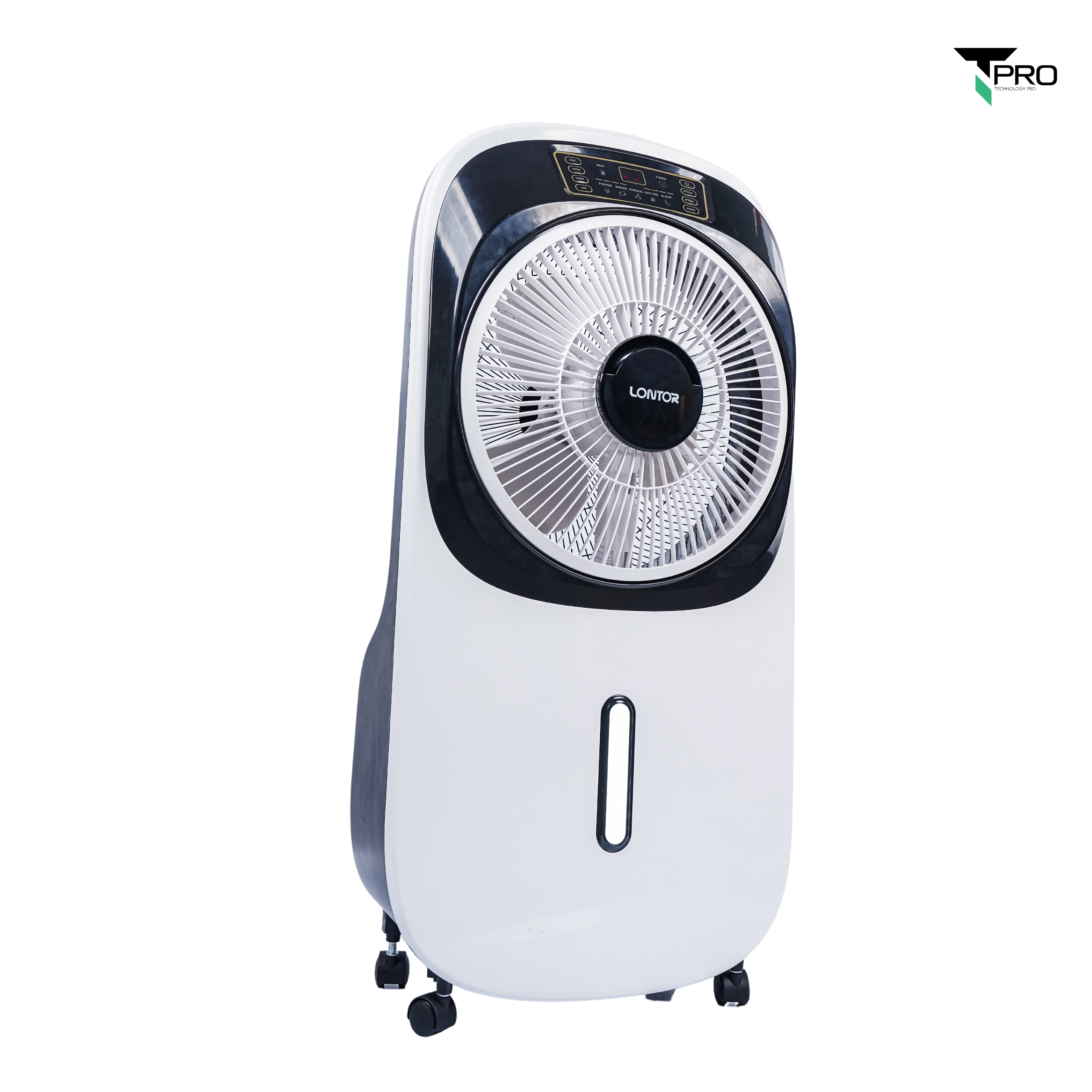 T PRO CTL-CF041R 12" LONTOR RECHARGEABLE WATER MIST FAN (24 SPEEDS/75W/10 LED/15V DC INPUT & USB OUTPUT)