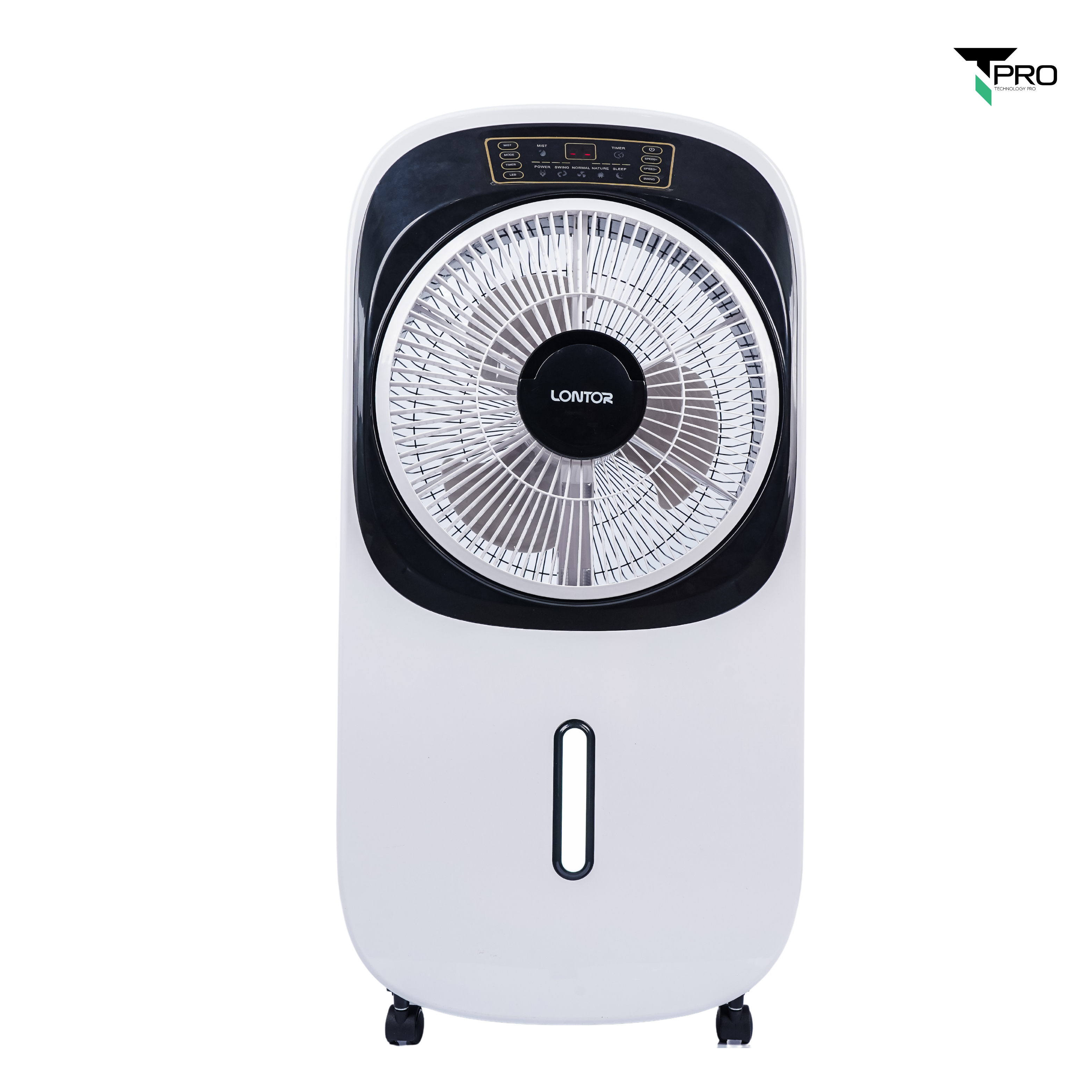 T PRO CTL-CF041R 12" LONTOR RECHARGEABLE WATER MIST FAN (24 SPEEDS/75W/10 LED/15V DC INPUT & USB OUTPUT)