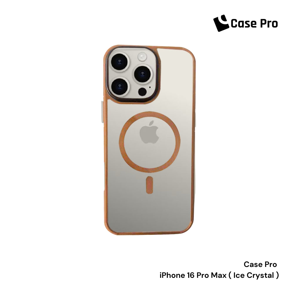 CASE PRO - iPhone 16 Pro Max ( Ice Crystal ) - Dark Gold