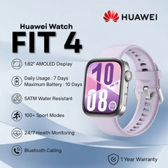 HUAWEI - Watch Fit 4 Smart Watch - Purple