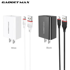 GADGET MAX - GM2020 Micro Cable Quick Charger Set (3A) - White