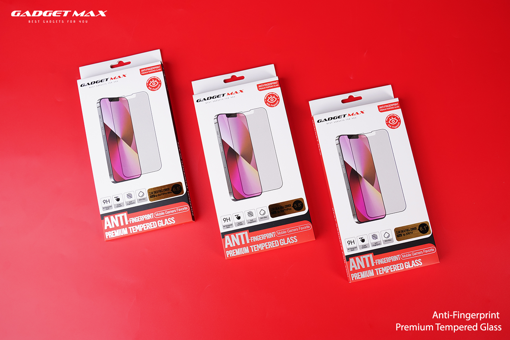 GADGET MAX Anti-Finger Print iPhone 15 Pro Max 6.7" 2.5D Anti-Finger Print Tempered Glass