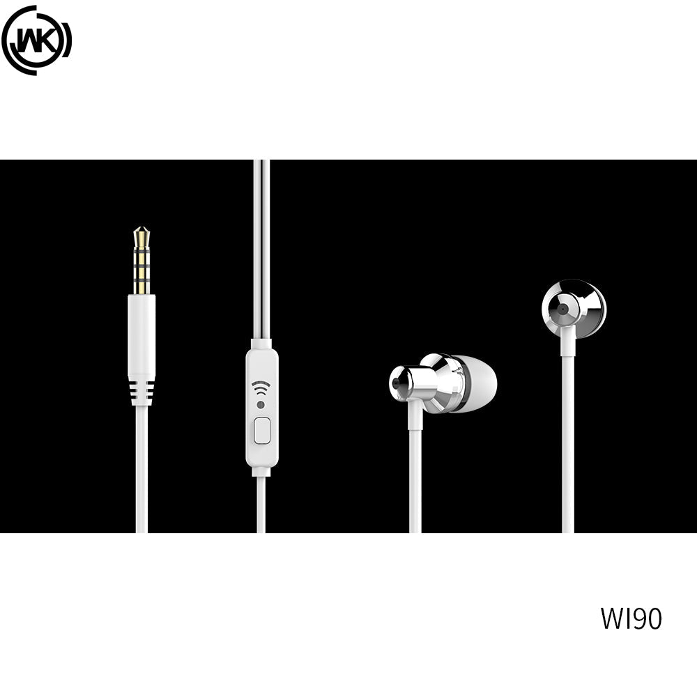 WK WI90 Wired Earphone - White
