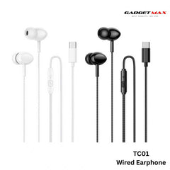 GADGET MAX - TC01 Type-C Wired Earphone - Black