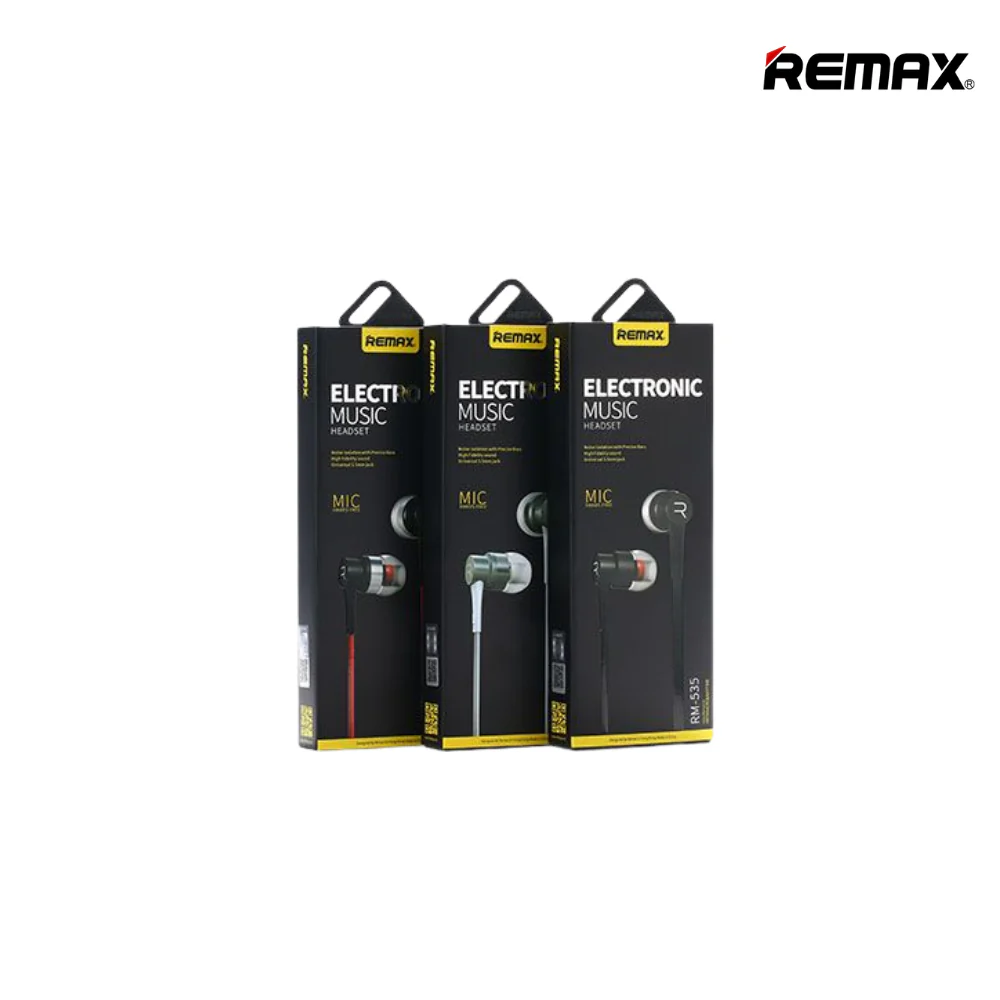 REMAX RM-535  Wired Earphone ,3.5MM wired earphone with mic ,Hifi Stereo Sound Wired Headset ,sport wired earphone ,3.5mm jack wired earphone ,3.5mm headset for mobile phone ,universal 3.5mm jack wired earphone