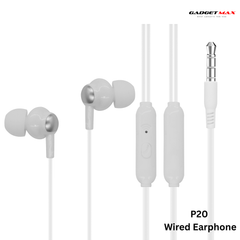 GADGET MAX - P20 3.5mm Wired Earphone - White