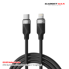 GADGET MAX - GX40 C-L Nobel Series Type-C To Lightning PD Fast Charging Data Cable (27W) - Black