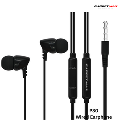 GADGET MAX - P30 3.5mm Wired Earphone - Black