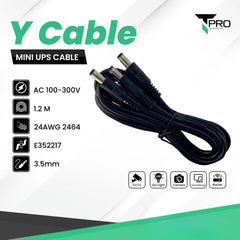 T-PRO - Mini UPS Y Cable - Black