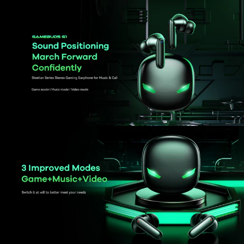 REMAX - GAMEBUDS G1 Steelian Series Gaming Wireless Earbuds - Black