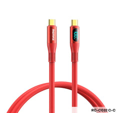 REMAX RC-C032 C-C ZISEE SERIES 100W ELASTIC DATA CABLE WITH DIGITAL DISPLAY TYPE-C TO TYPE-C