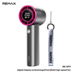 REMAX - RS-SF11 Digital Display Turbochargerd Portable Handheld Hight-Speed Fan - Purple