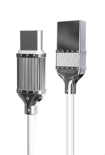 PRODA (PD-B20A) REASE SERIES ZINC ALLOY DATA CABLE FOR TYPE-C (2.1A) - Silver
