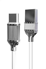 PRODA (PD-B20A) REASE SERIES ZINC ALLOY DATA CABLE FOR TYPE-C (2.1A) - Silver