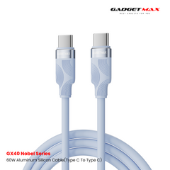 GADGET MAX - GX40 C-C Nobel Series Type-C To Type-C PD Fast Charging Data Cable (60W) - Blue
